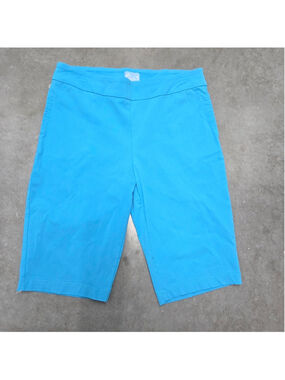 Vibrant Blue Women's Bermuda Shorts Summer Beach Size L